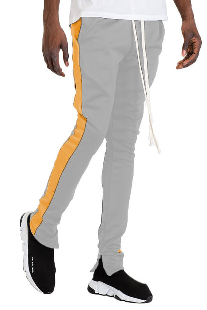CLASSIC SLIM  FIT TRACK PANTS- GREY/ ORANGE | Apparel | Kitchen + Metal