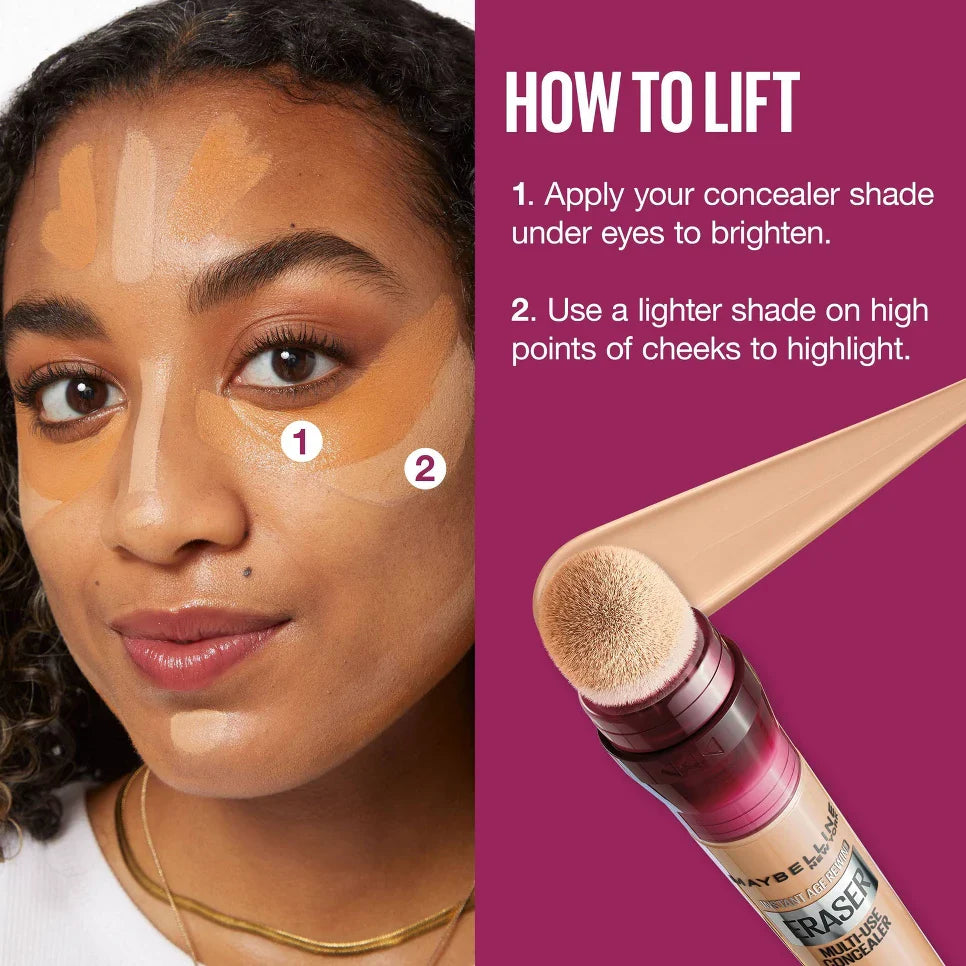 2-PACK Maybelline Instant Age Rewind Multi-Use Dark Circles Concealer Medium to Full Coverage - 0.2 fl oz