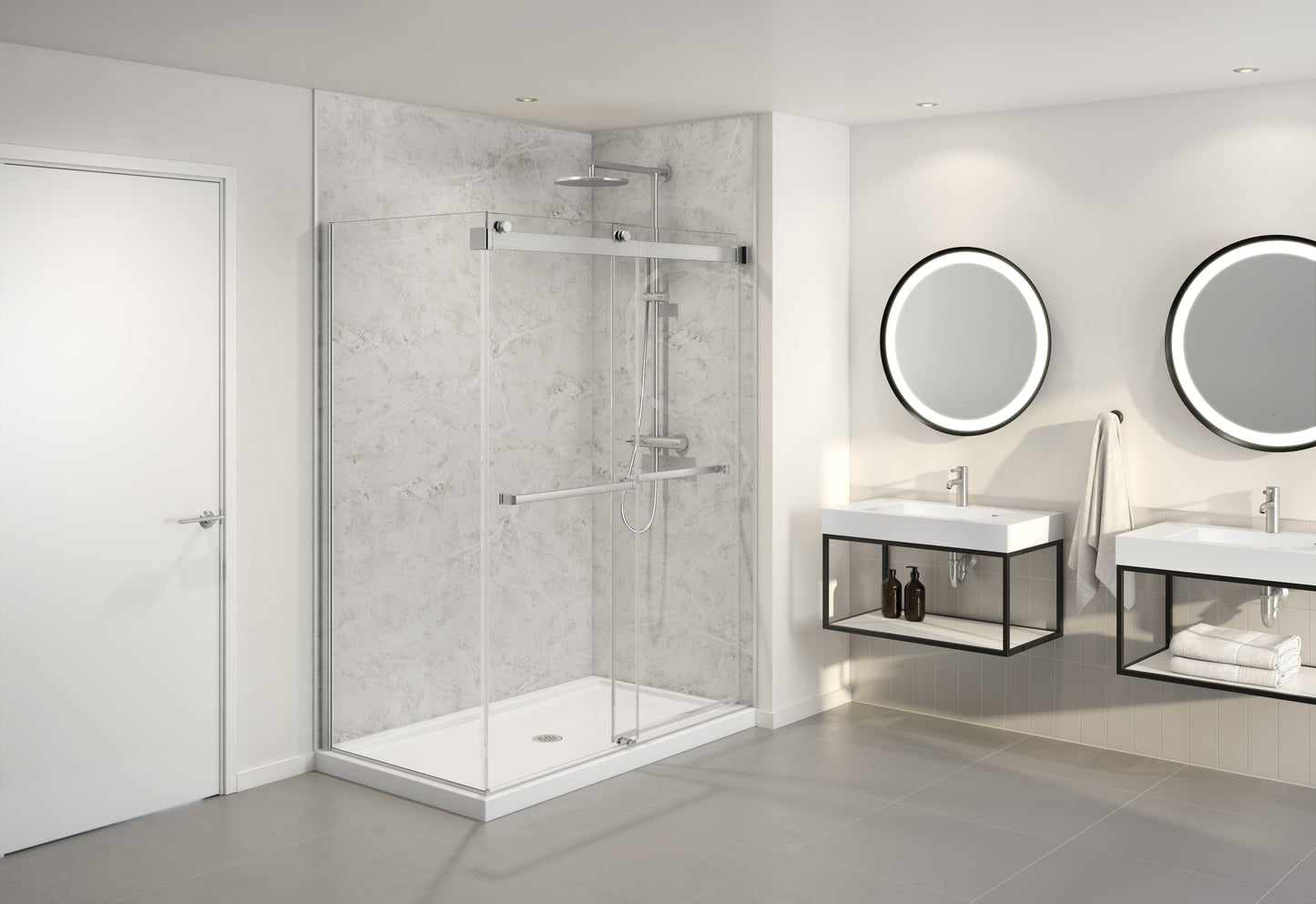 Gemini 2 sided Shower Door