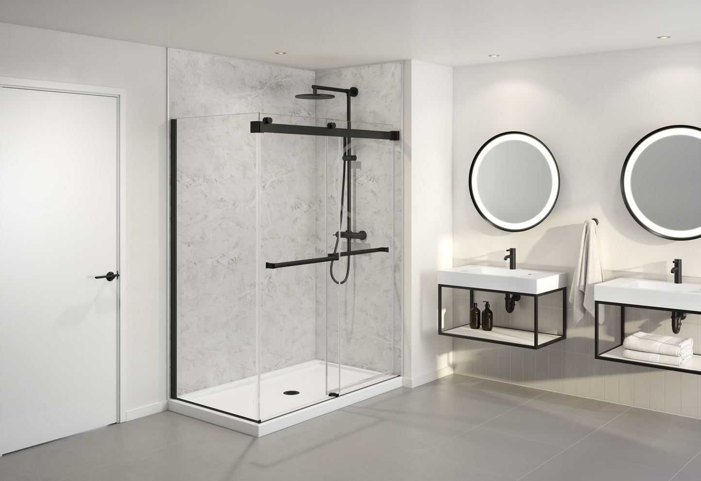 Gemini 2 sided Shower Door