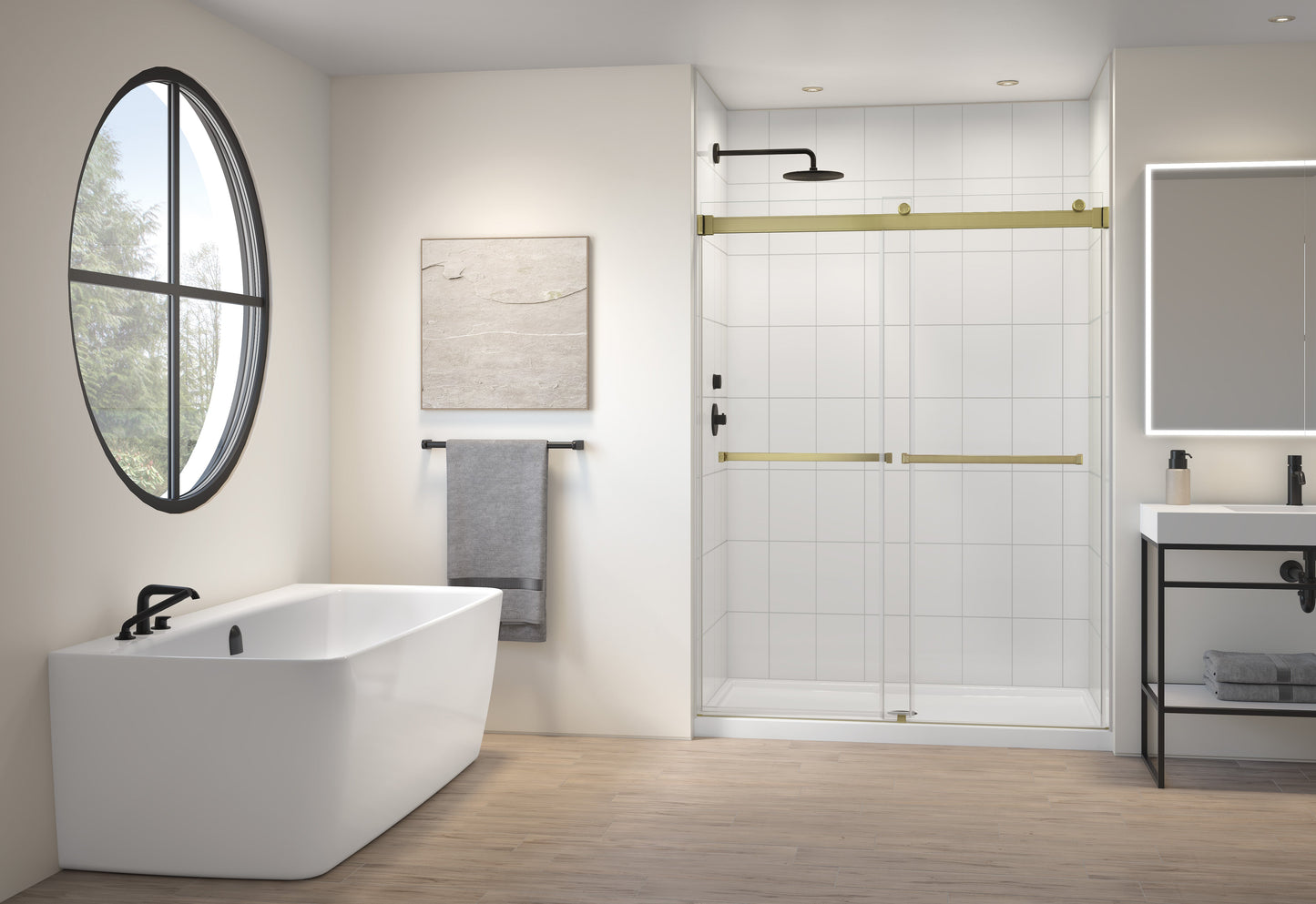 Gemini In-line Shower Door