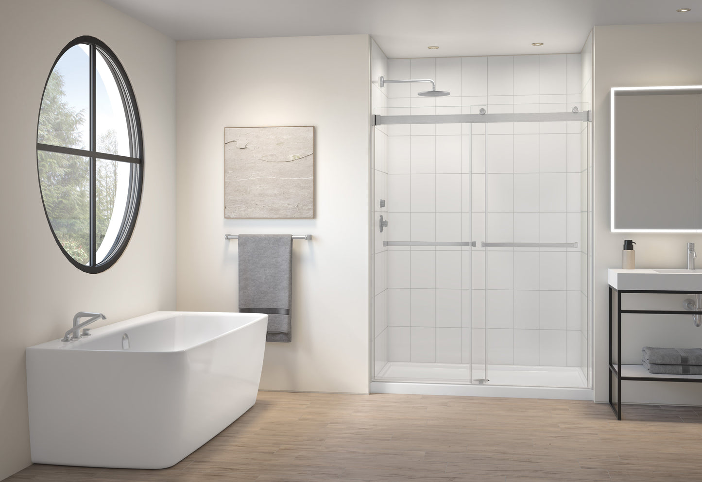 Gemini In-line Shower Door