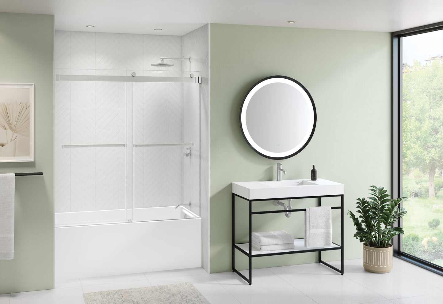 Gemini Tub enclosure Shower Door