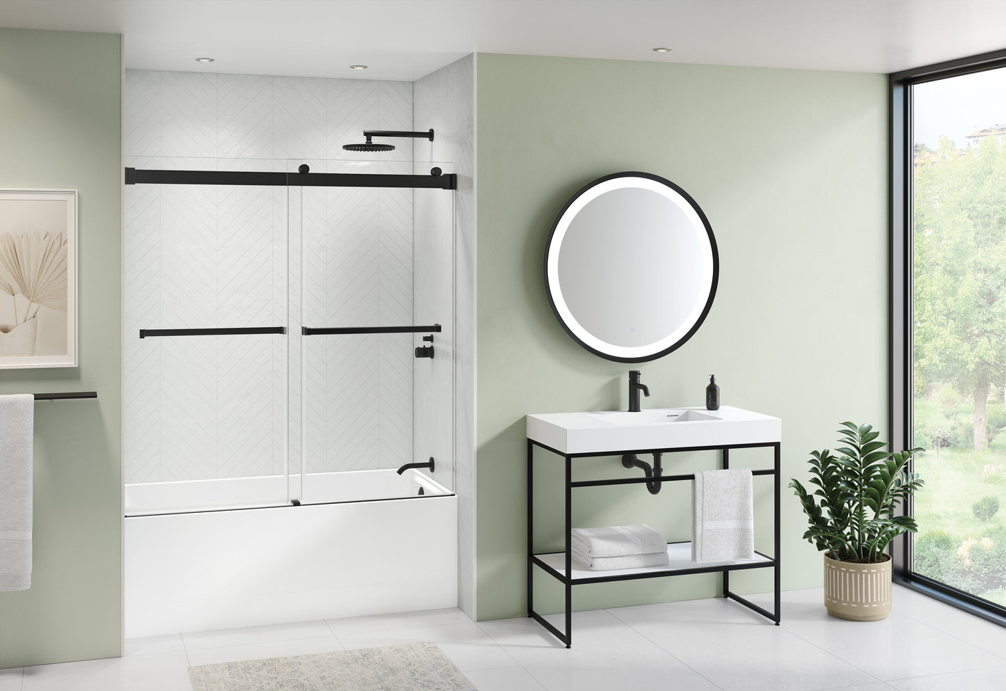 Gemini Tub enclosure Shower Door