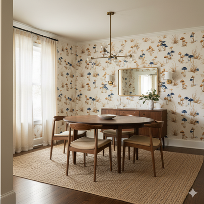 Indigo Mycelia Wallpaper