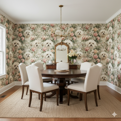 Rose Cottage Maltese Wallpaper