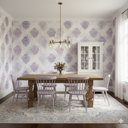 Lavender Haze Medallion Wallpaper