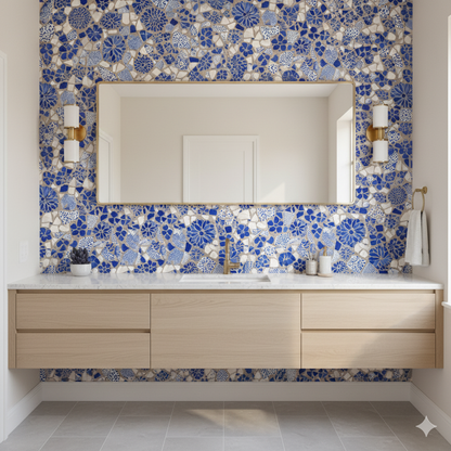 Azul Fragmenta Wallpaper