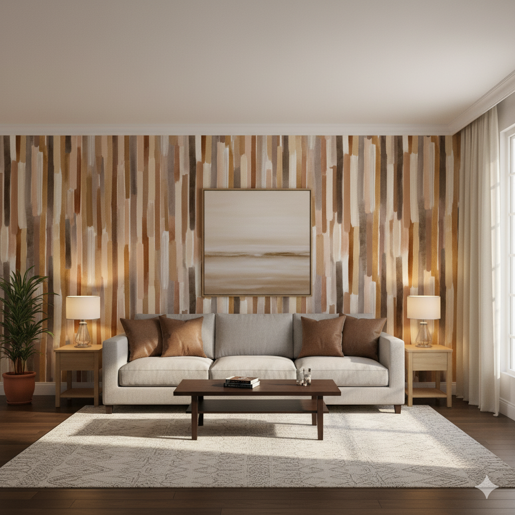 Sienna Strata Wallpaper