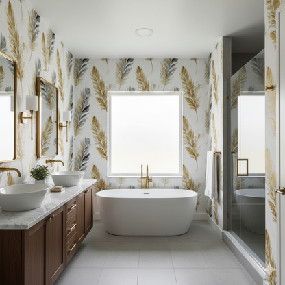 Plume Aureate Wallpaper