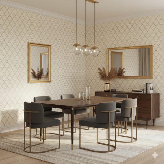 Gilded Trellis Wallpaper