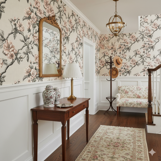 Ink Bloom Camellia Wallpaper