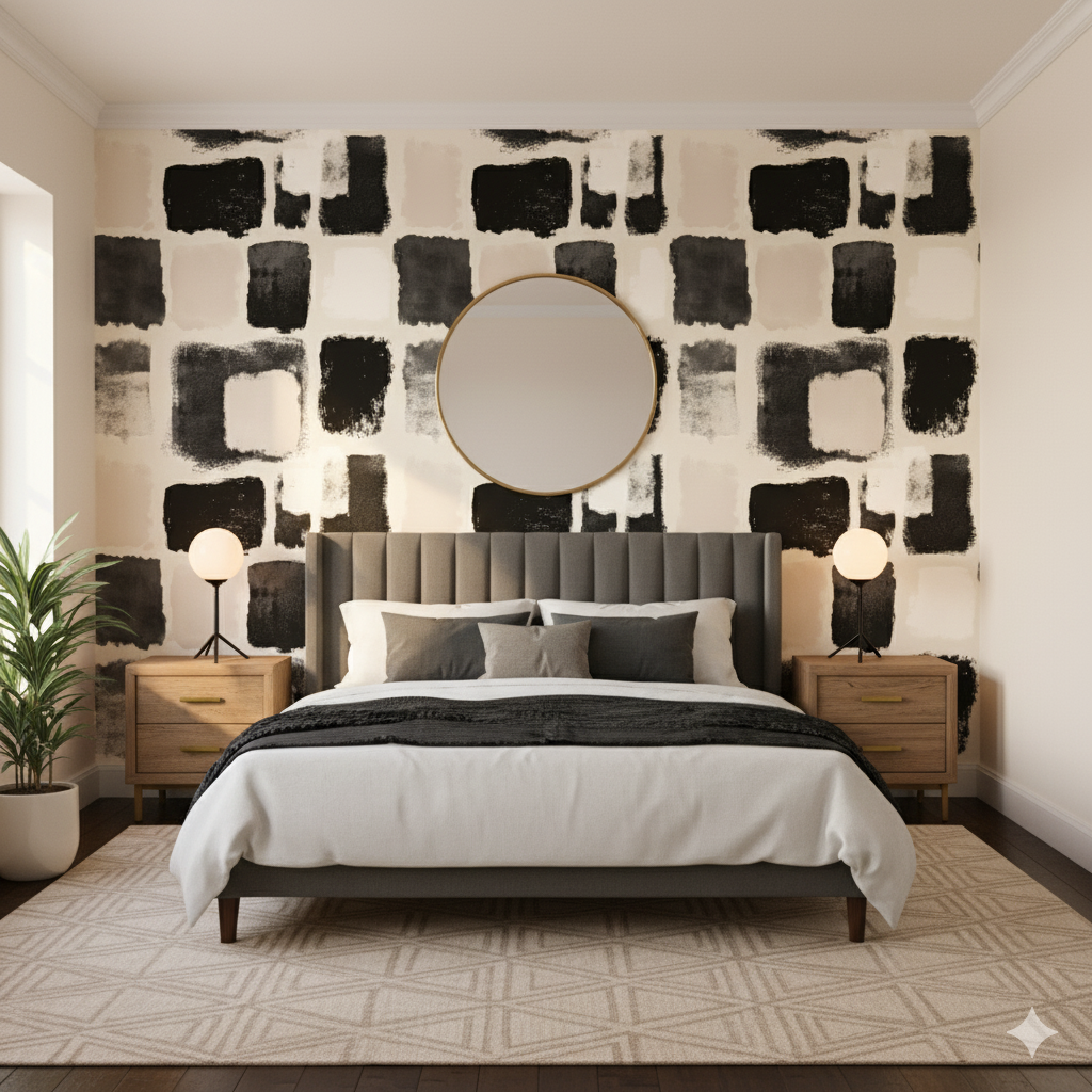 Umber Blocks Wallpaper