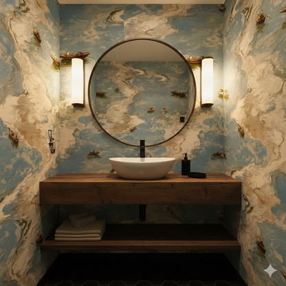 River Marbling Wallpaper