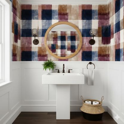 Ashbury Plaid Wallpaper