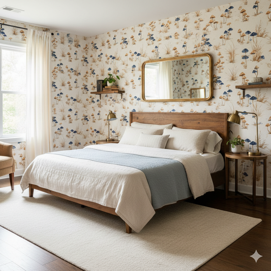 Indigo Mycelia Wallpaper