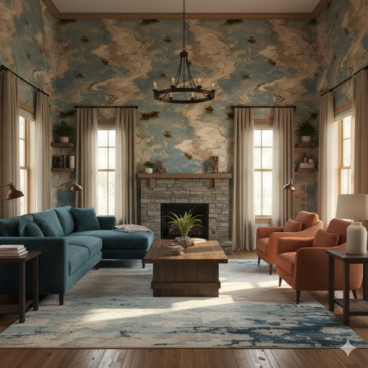 River Marbling Wallpaper