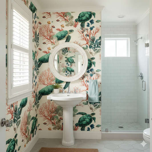 Coral Passage Wallpaper