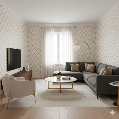 Gilded Trellis Wallpaper