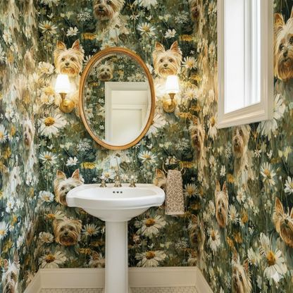 Meadow Yorkie Wallpaper