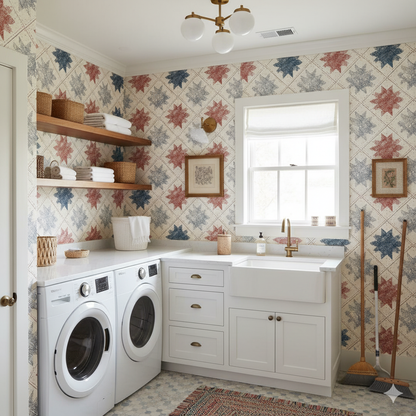 Heirloom Quilt Stars Wallpaper