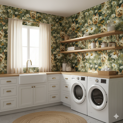 Meadow Yorkie Wallpaper