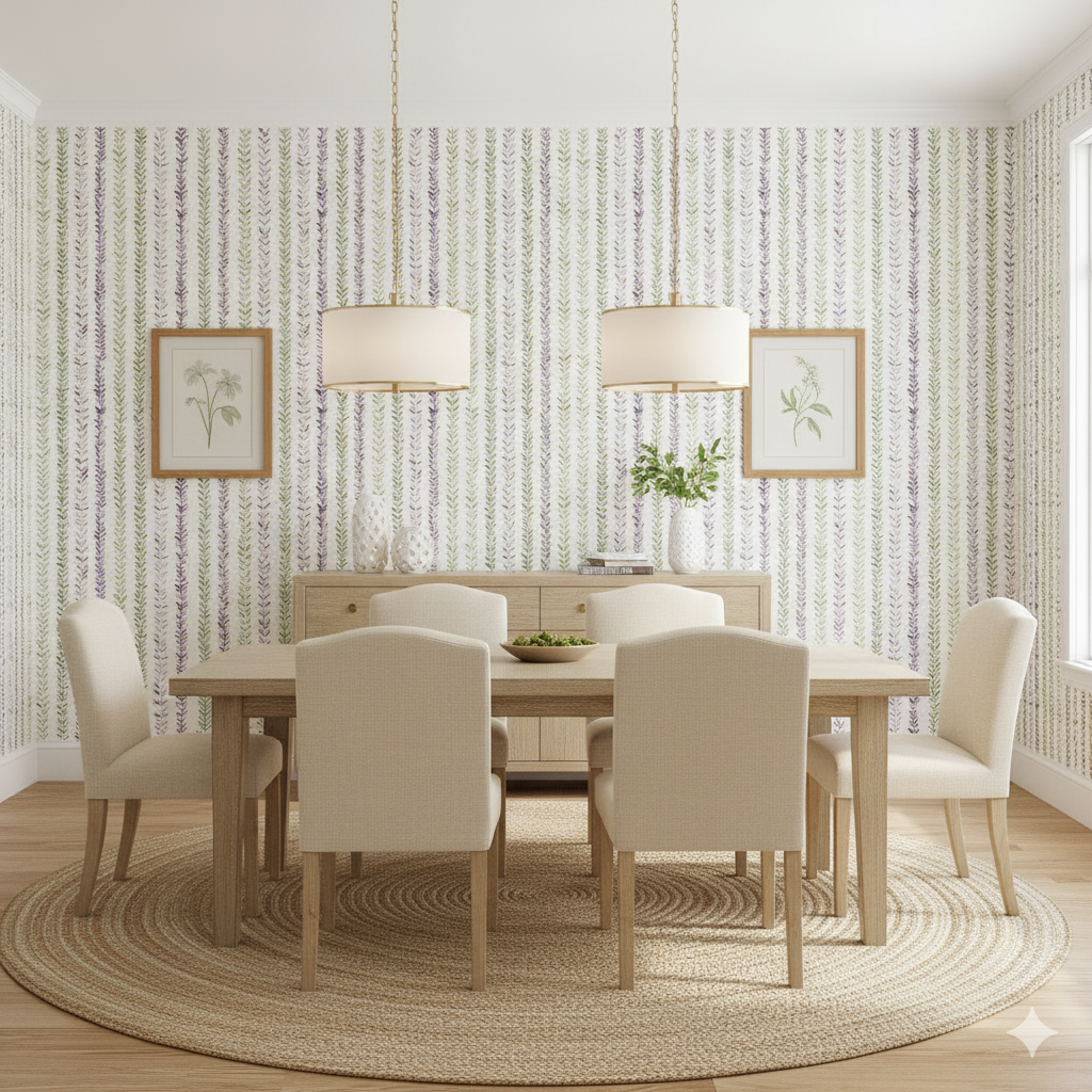 Lavender Trellis Wallpaper
