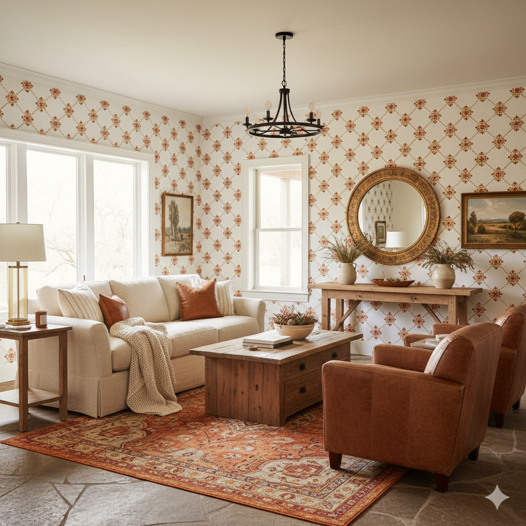 Santa Fe Lattice Wallpaper