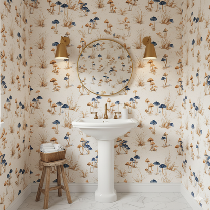 Indigo Mycelia Wallpaper