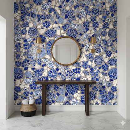 Azul Fragmenta Wallpaper