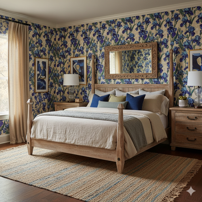 Azurine Irises Wallpaper