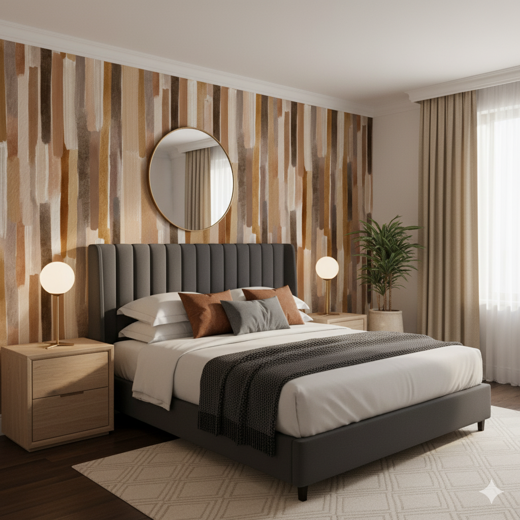 Sienna Strata Wallpaper