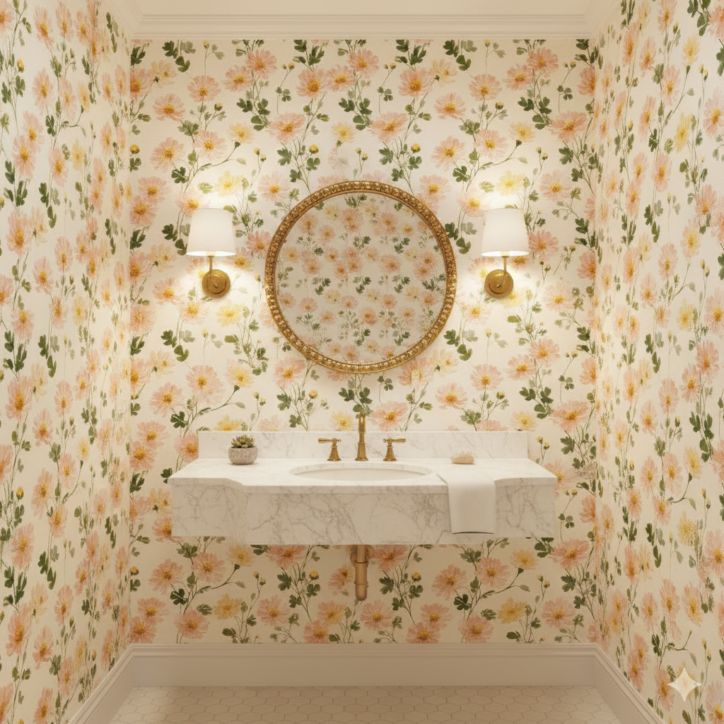 Blush Meadow Wallpaper