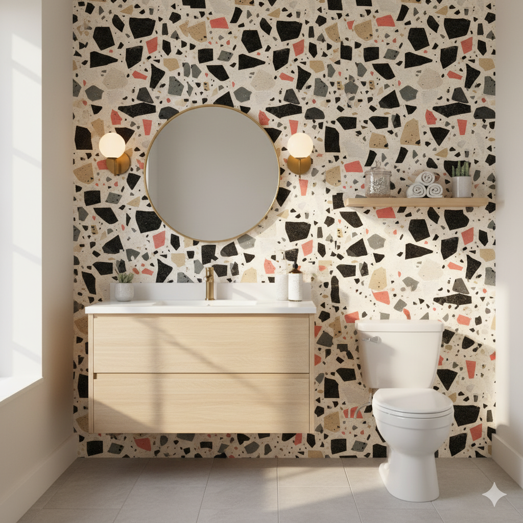 Red Rock Terrazzo Wallpaper