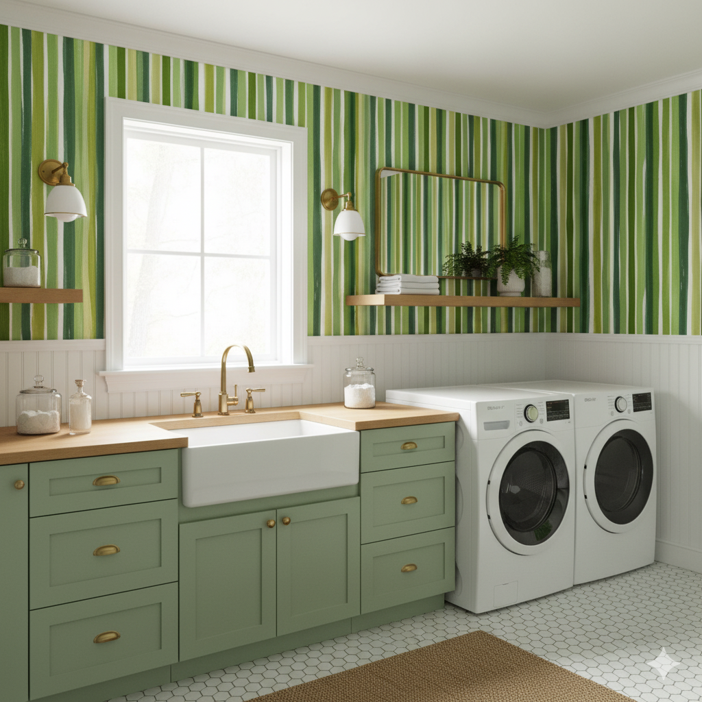 Verdant Lines Wallpaper