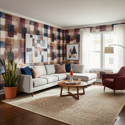 Ashbury Plaid Wallpaper