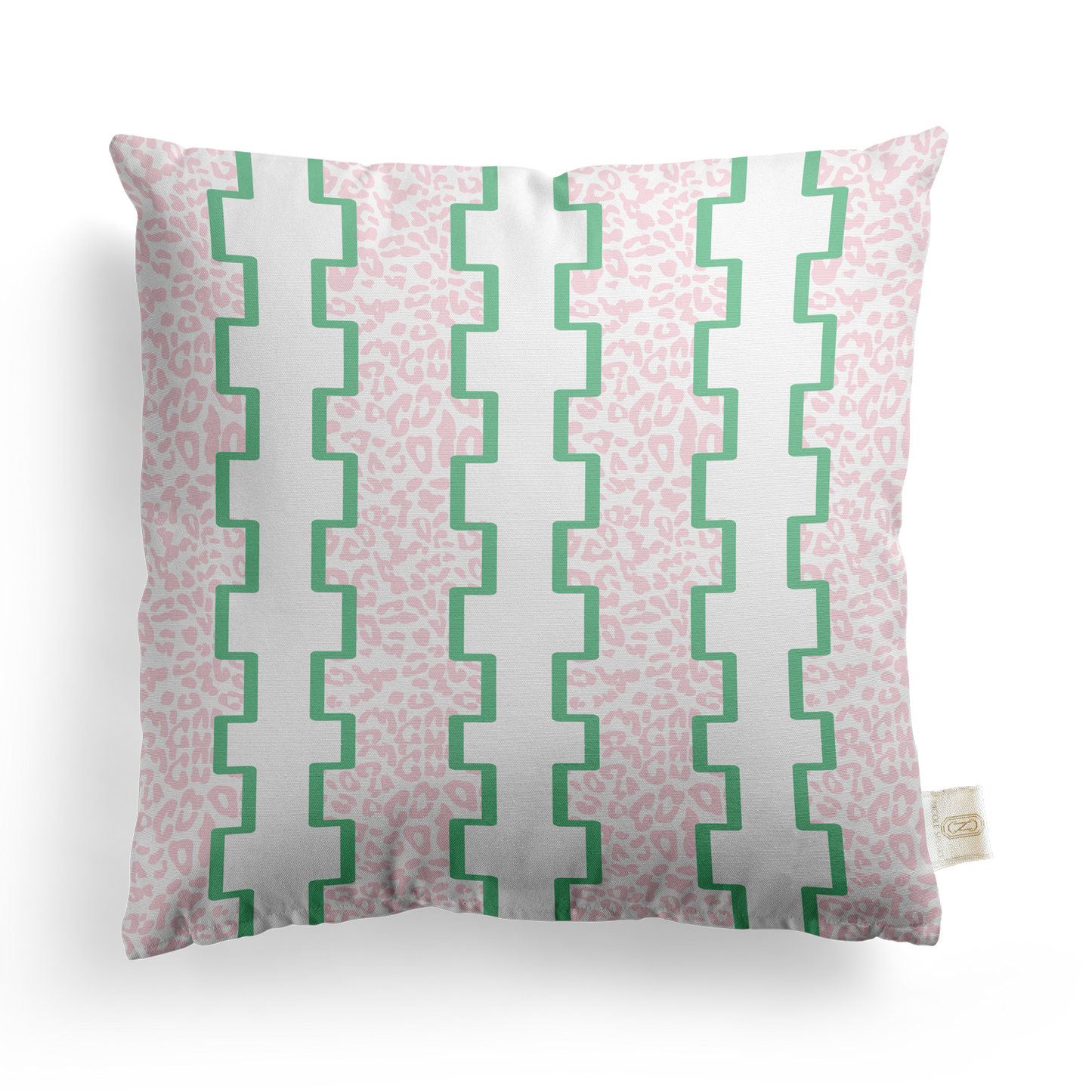 Geometric Leopard Pillow Cover | Featuring Fiesta Colorway