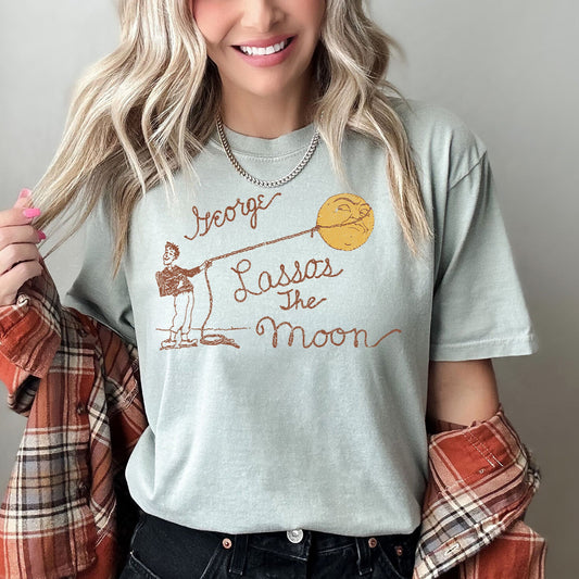 George Lassos The Moon, Wonderful Life, Christmas, Movie Comfort Color Tshirt Comfort Colors T-Shirt
