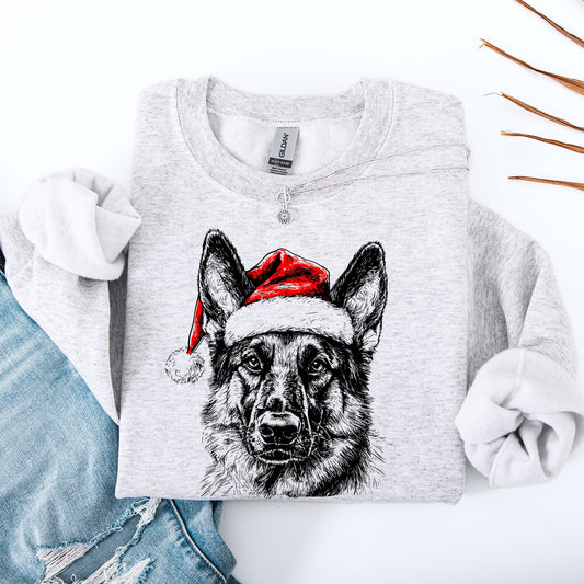 German Shepherd, Santa, Dog, Christmas, Dog Lover, Pet Sweatshirt