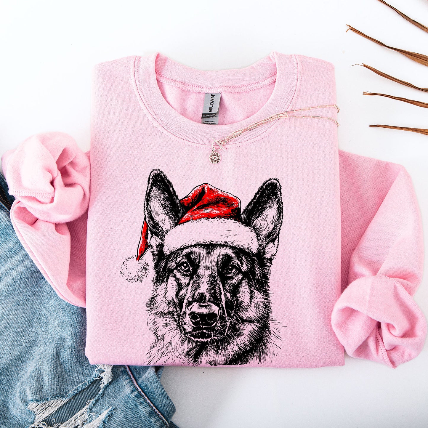 German Shepherd, Santa, Dog, Christmas, Dog Lover, Pet Sweatshirt
