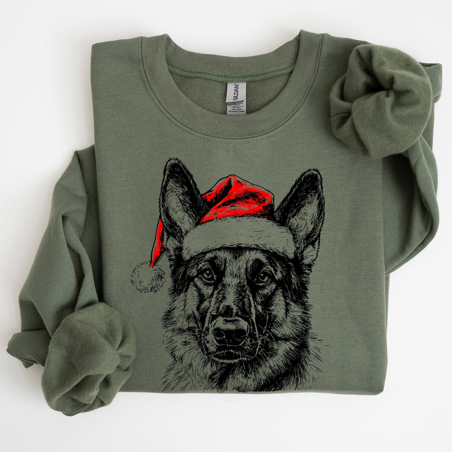 German Shepherd, Santa, Dog, Christmas, Dog Lover, Pet Sweatshirt