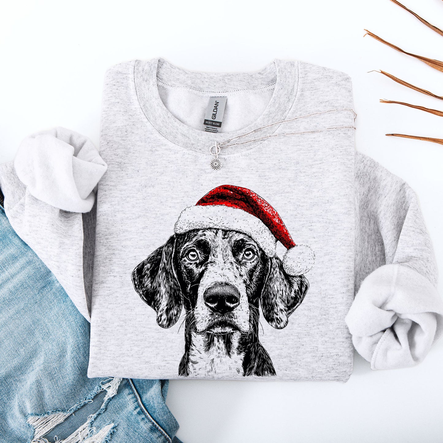 German Shorthaired, Santa, Dog, Christmas, Dog Lover, Pet Sweatshirt