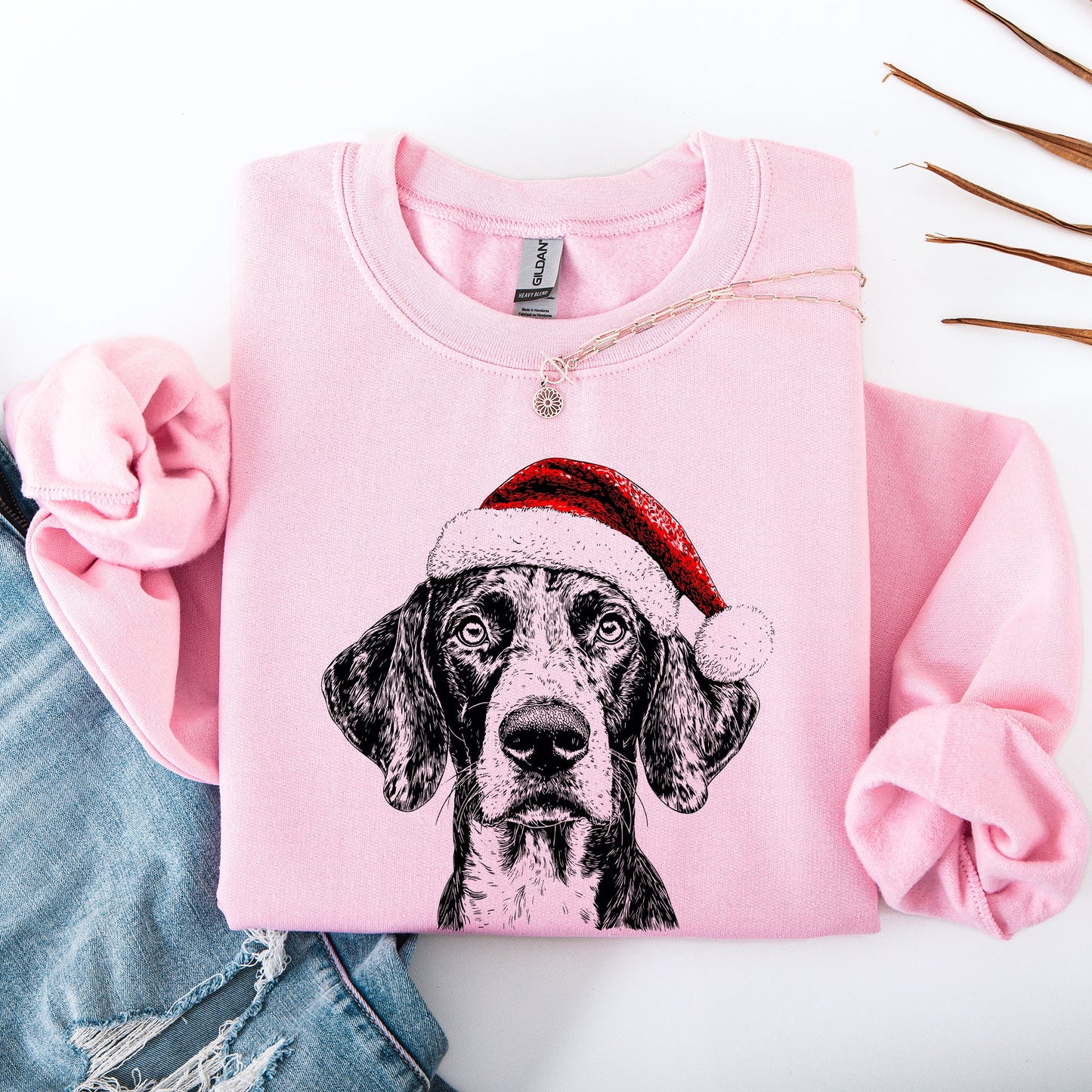 German Shorthaired, Santa, Dog, Christmas, Dog Lover, Pet Sweatshirt