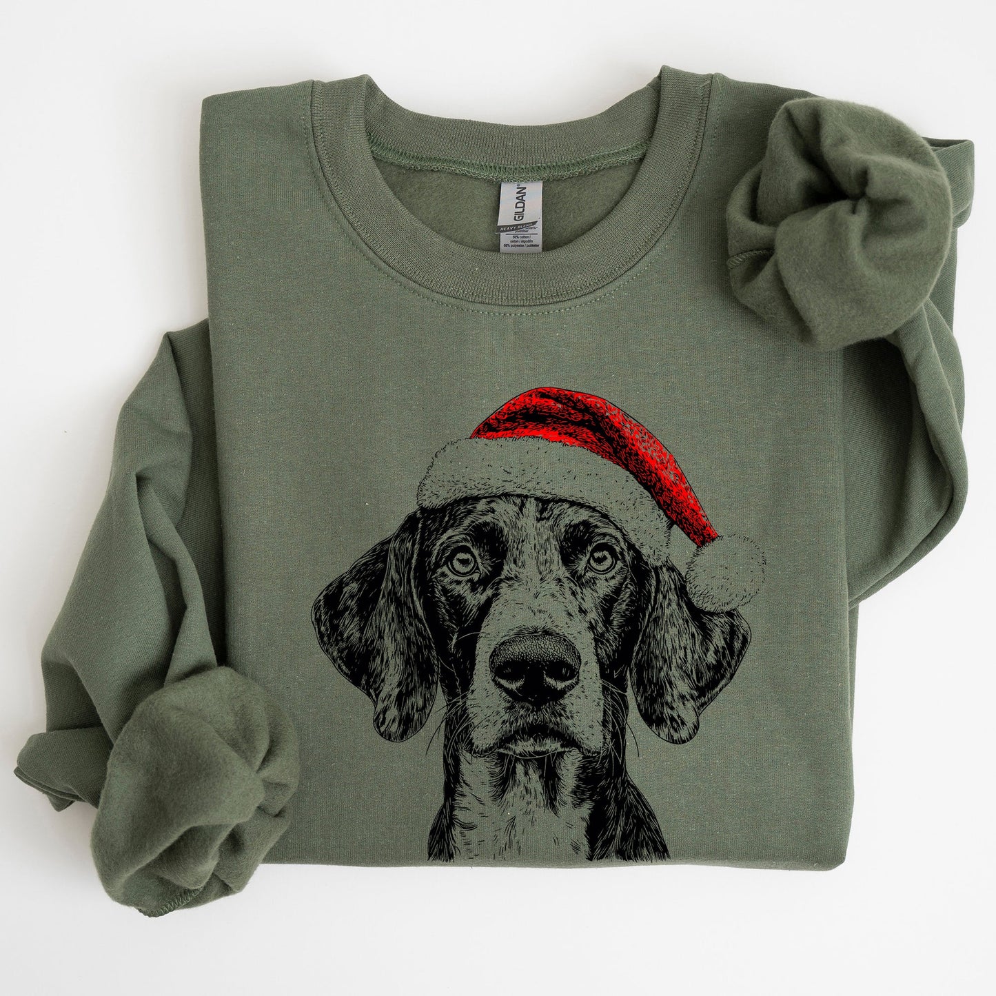 German Shorthaired, Santa, Dog, Christmas, Dog Lover, Pet Sweatshirt
