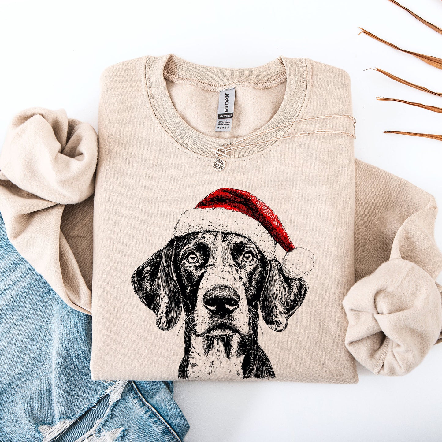 German Shorthaired, Santa, Dog, Christmas, Dog Lover, Pet Sweatshirt