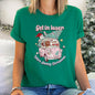 Get In Loser, We're Saving Christmas, Retro, VW, Pink, Santa, Snowman Super Soft Tees