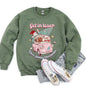 Get In Loser, We're Saving Christmas, Retro, Pink, Santa, Snowman Sweatshirt