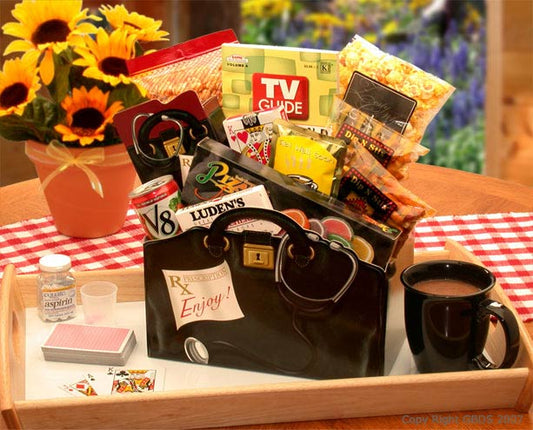 A Prescription to Get Well Gift Box - get well soon basket -  get well