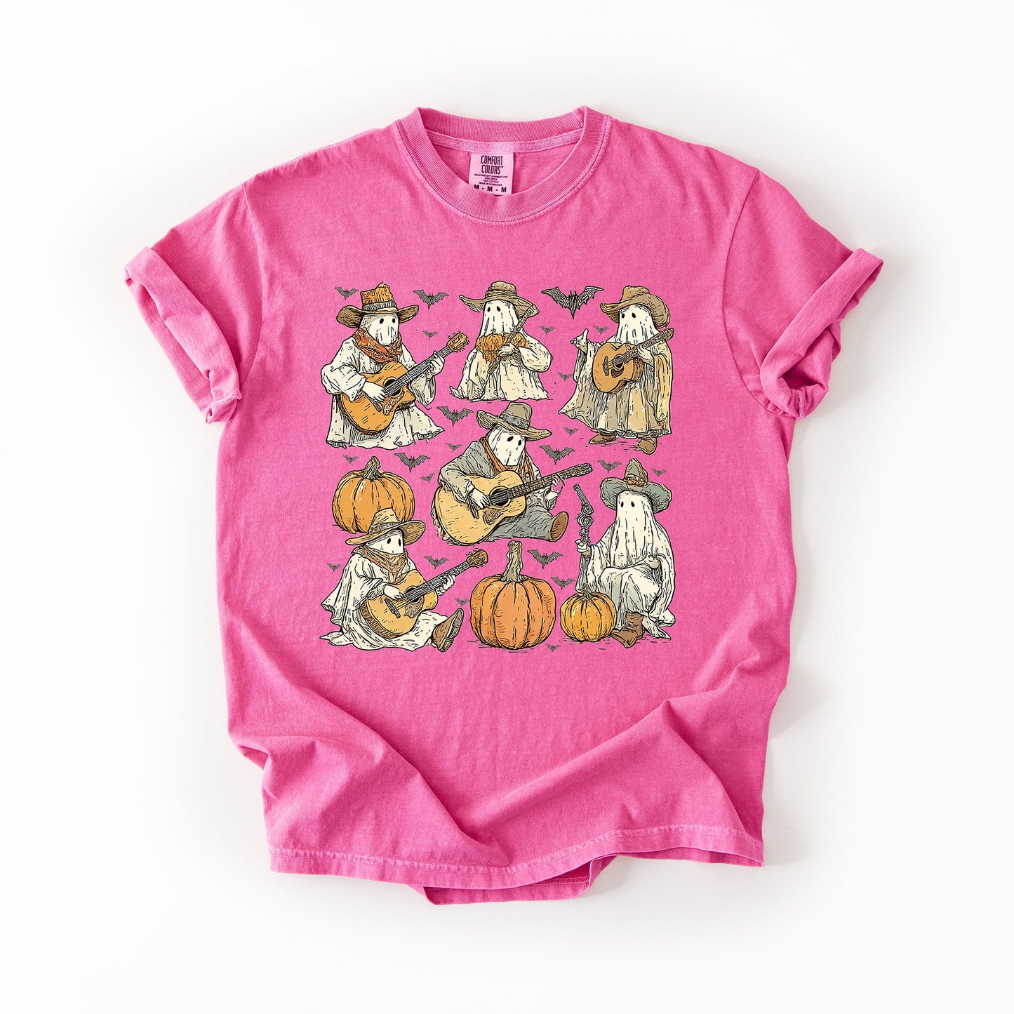 Ghost Cowboys, Halloween, Bats, Spooky, Comfort Colors T-Shirt