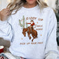 Giddy Up Jingle Horse Cowboy Sweatshirt